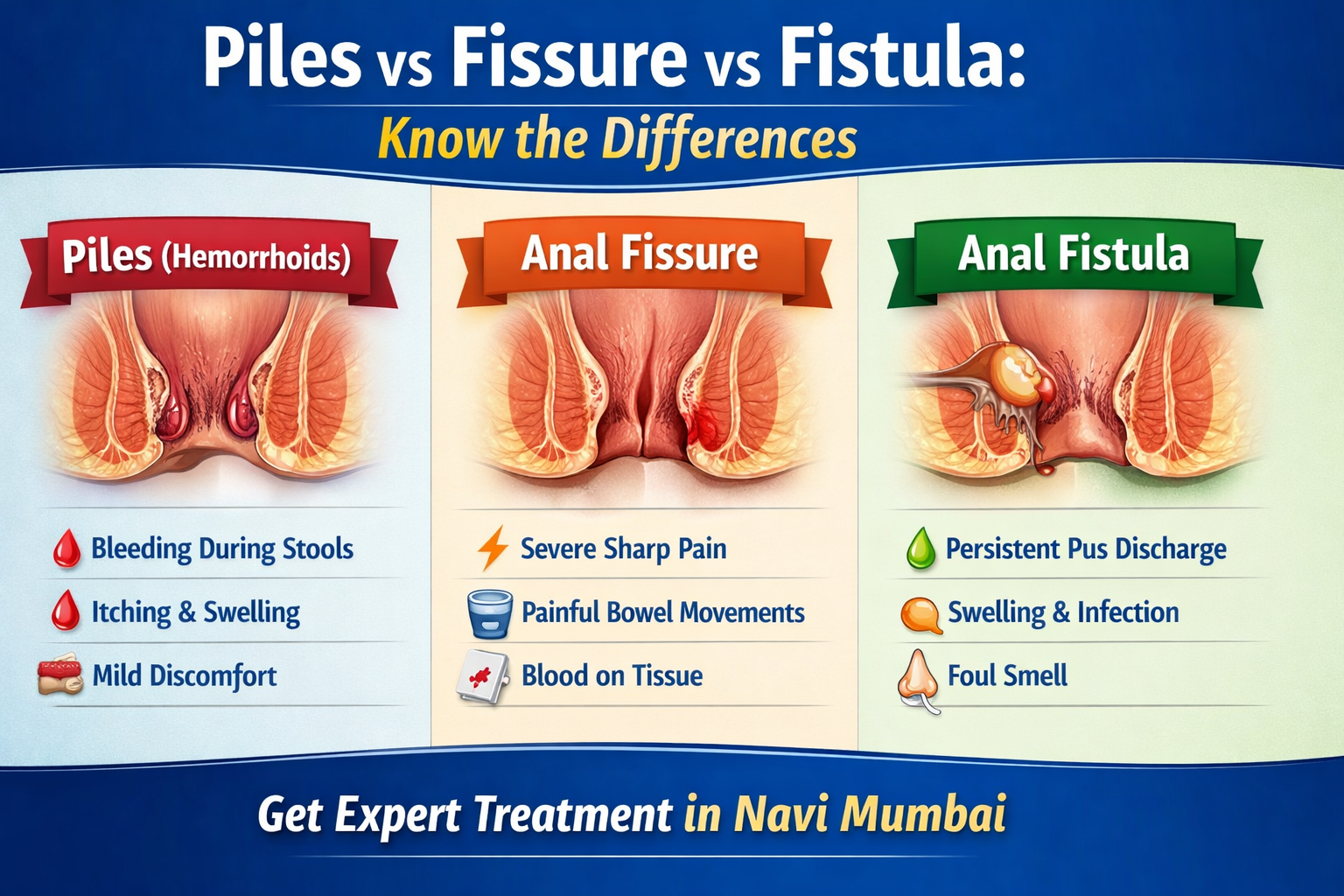 piles fissure fistula treatment in Navi Mumbai